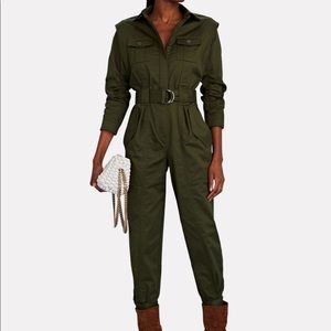 NWT. Derek Lam 10 Crosby Olive Green Jumpsuit. Size 2
